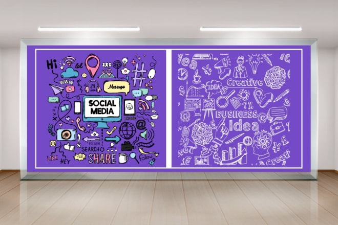 I will design canvas wall art, graffiti walls, mural, decal, poster