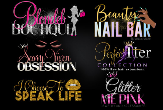 I will design feminine beauty salon,eyelashes,hair and eyelash extension logo