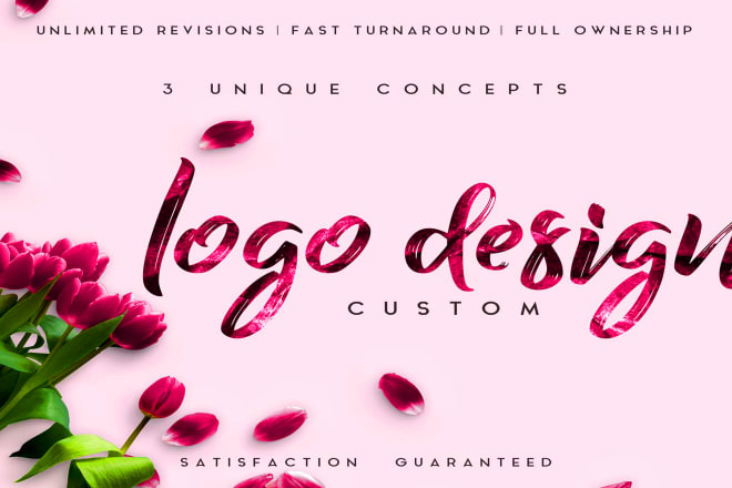 I will design feminine hand drawn watercolor logo for you