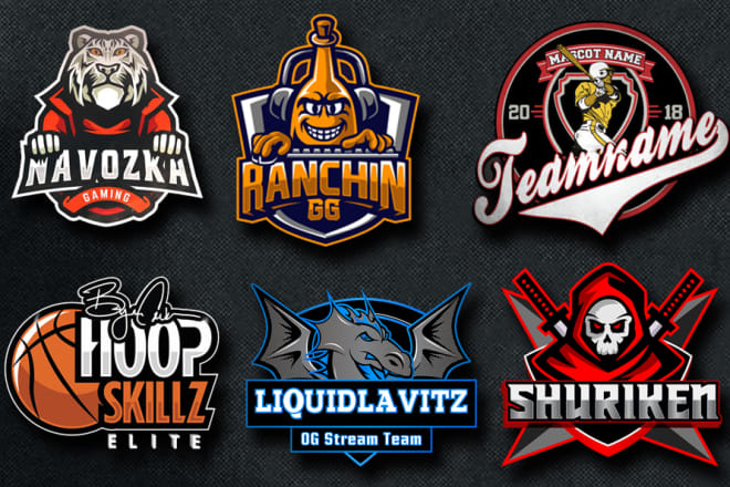 I will design gaming logo twitch or sports and basketball