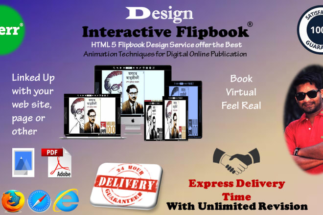 I will design interactive and responsive flipbook within an hour