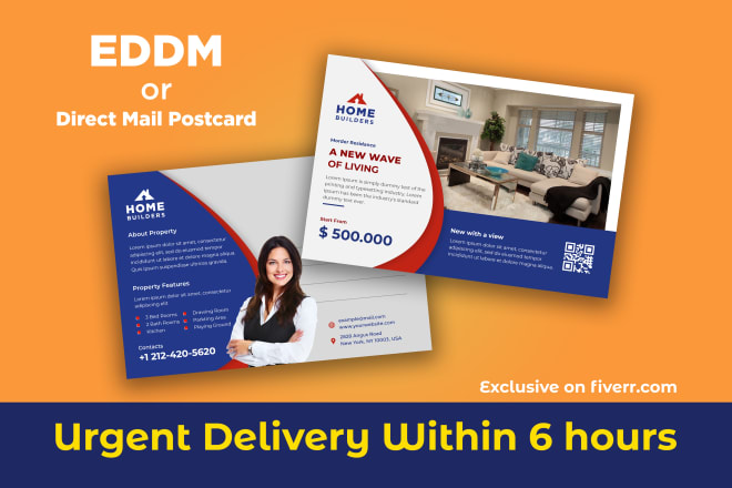 I will design postcard and direct mail eddm postcard design