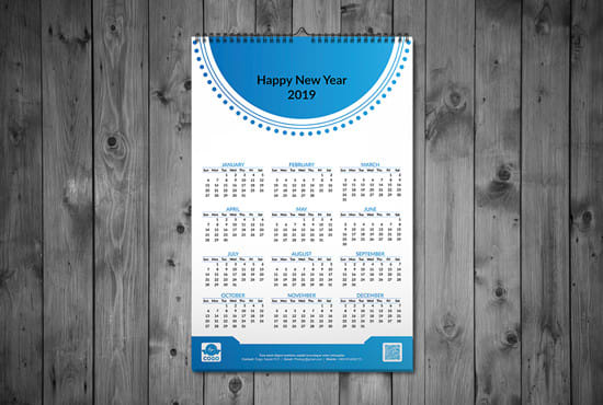 I will design professional wall calendar