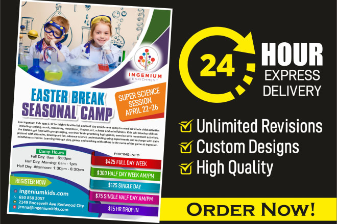 I will design the best flyer, brochure, postcard, poster designs