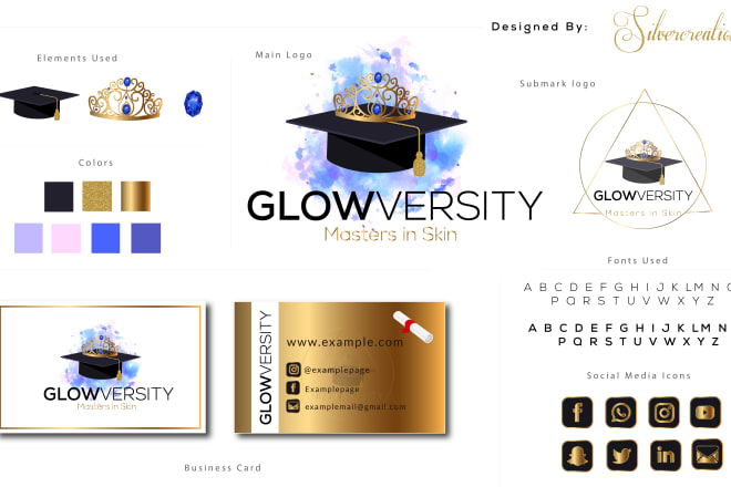 I will design watercolor eyelash,hair and beauty salon logo