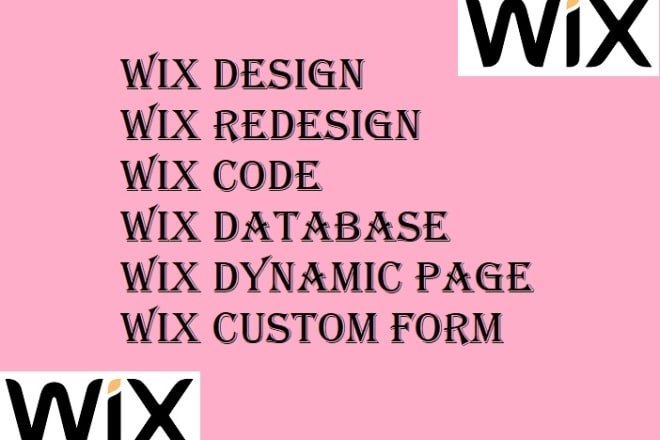 I will design wix site with wix corvid code and database