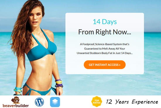 I will design wp landing page using beaver builder