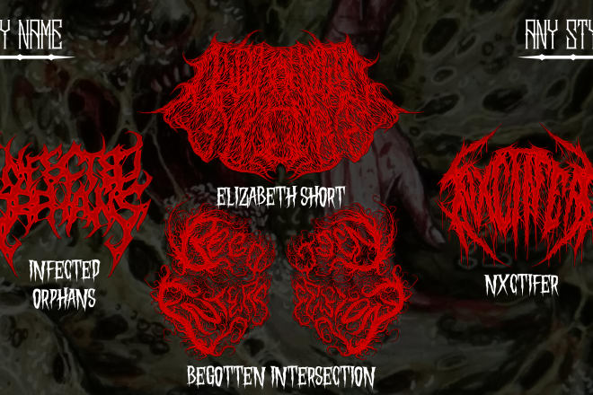 I will design your black, slamming, brutal, death metal band logo