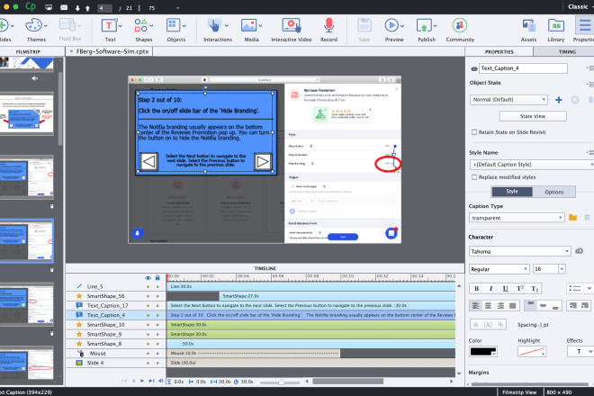 I will develop a custom elearning course in adobe captivate I english and german