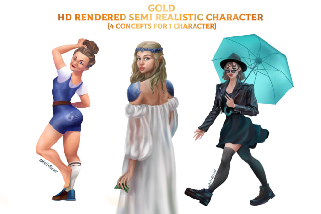 I will do 2d cartoon hyper casual or semi realistic character
