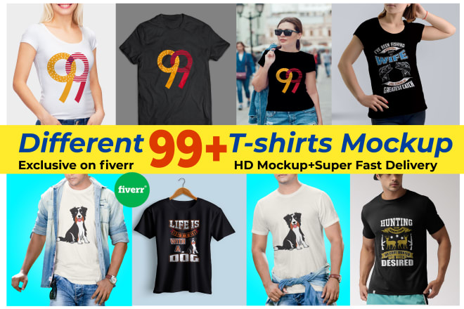 I will do 99 realistic t shirt mockup or tshirt presentation