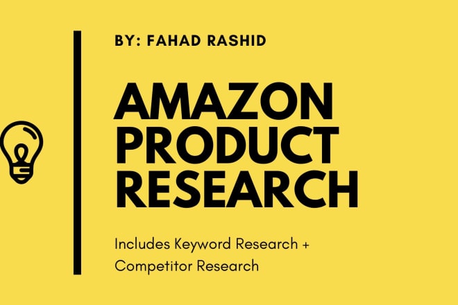 I will do amazon fba product research and product hunting