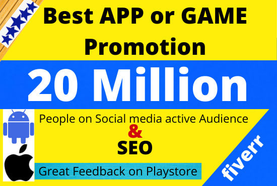 I will do android mobile app game promotion for app game marketing