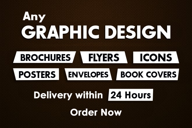 I will do any graphic design work in 24hrs