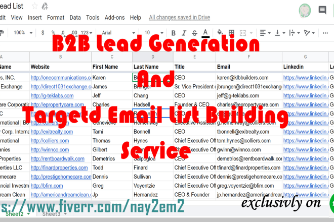 I will do b2b lead generation and build targeted contacts list