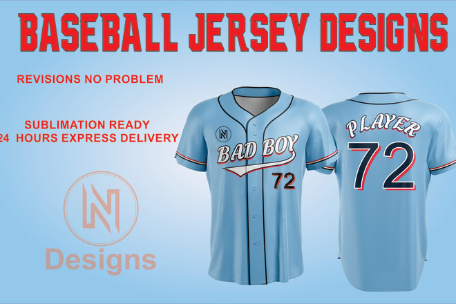 I will do baseball jersey and uniform design