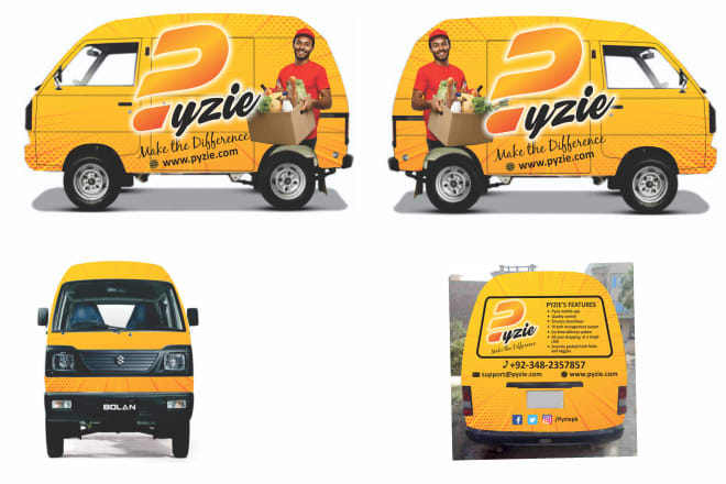 I will do car, truck, van, trailer wrap designs