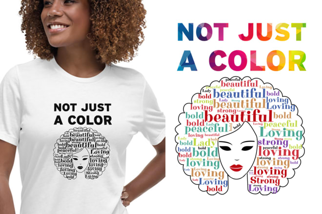 I will do custom african american character t shirt design