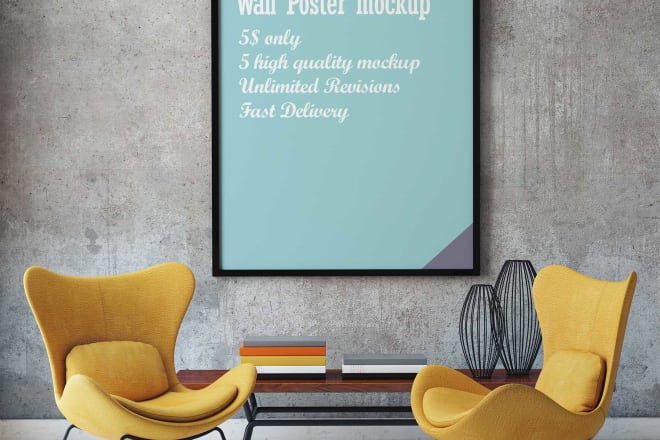 I will do custom canvas wall art mockup design