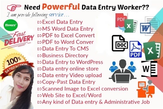 I will do data entry experienced freelancer copypaste,typing,excel