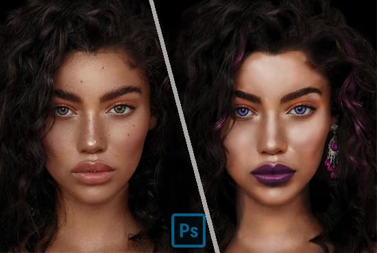 I will do magical retouching and editing in ps with drawing skills