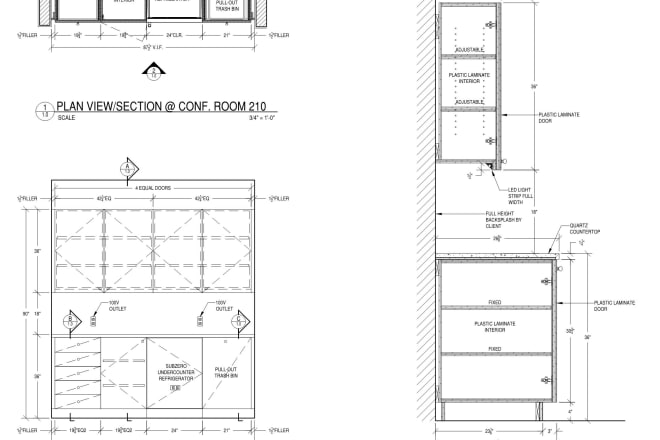 I will do millwork, furniture and casework shop drawings