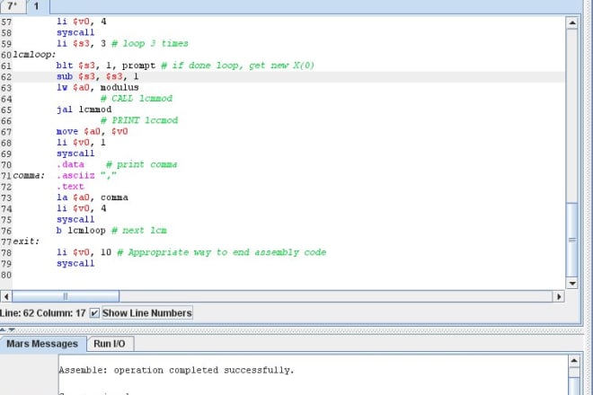I will do mips assembly language assignments and project