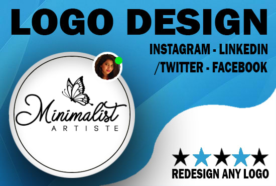 I will do modern facebook, twitter or instagram logo design
