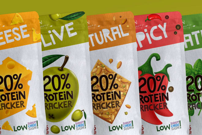 I will do modern product label and pouch bag packaging design