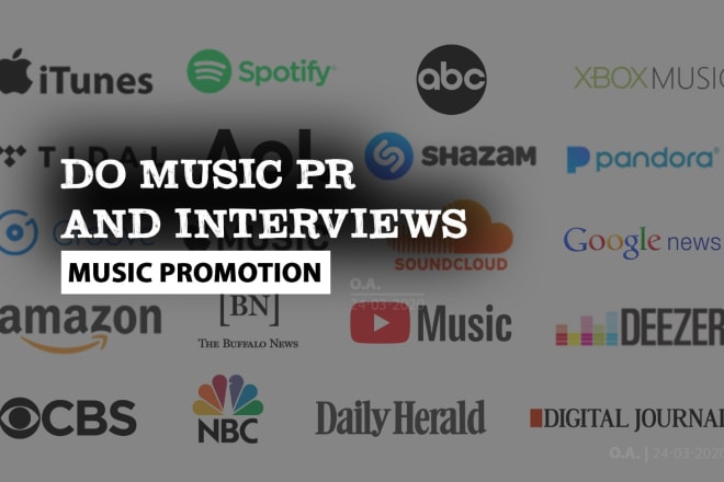 I will do music promotion and be your PR manager