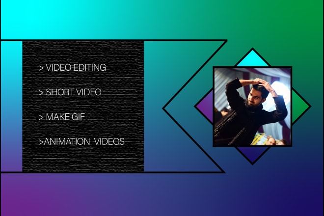 I will do professional video editing, make gifs and short videos