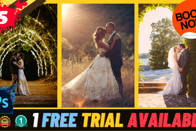 I will do professional wedding photo editing,retouching,enhancement