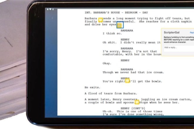 I will do screenplay proofreading, editing and formatting