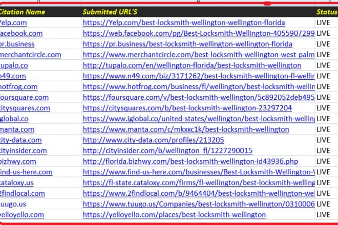I will do top 120 live local SEO citations or directories