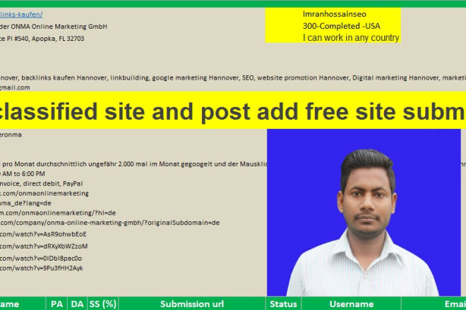 I will do top classified site and post add free site submission url