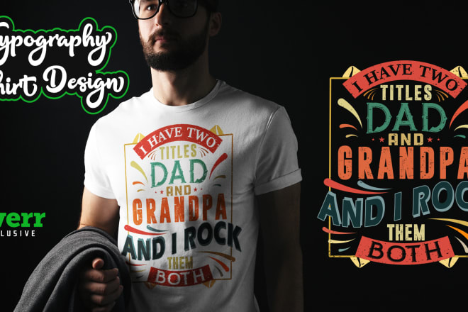 I will do trendy graphic typography t shirt design