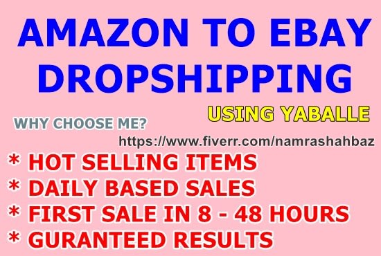 I will do walmart and amazon to ebay dropshipping listing