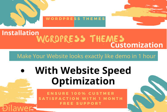 I will do wordpress theme install and customize in 12 hours