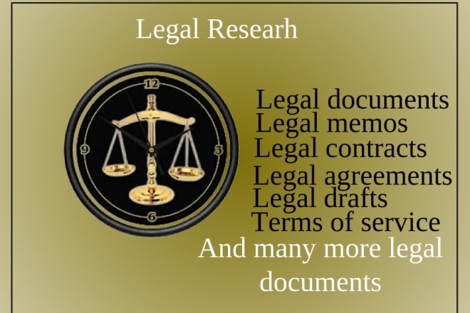 I will draft legal contract, legal document, and legal agreements