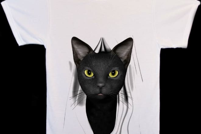 I will draw 3d t shirt design with your idea