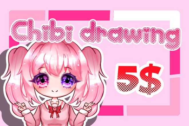 I will draw a chibi or gacha portrait drawing