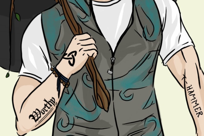 I will draw a comic character