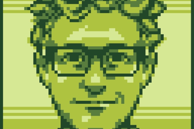 I will draw a portrait of you as a pixel art gameboy character