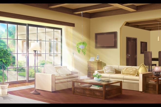 I will draw background cartoon,game profession