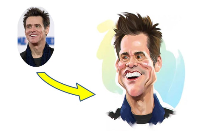 I will draw caricatures from your photo