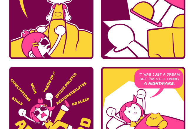 I will draw funny comic strips for any works