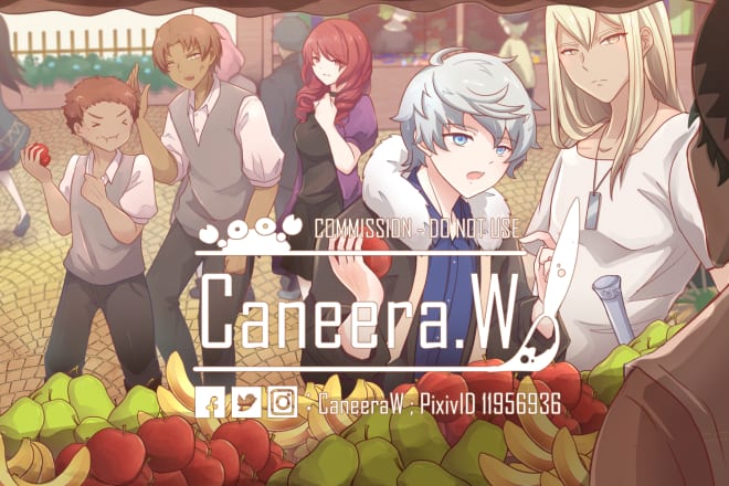 I will draw halfbody anime manga style illustration commission