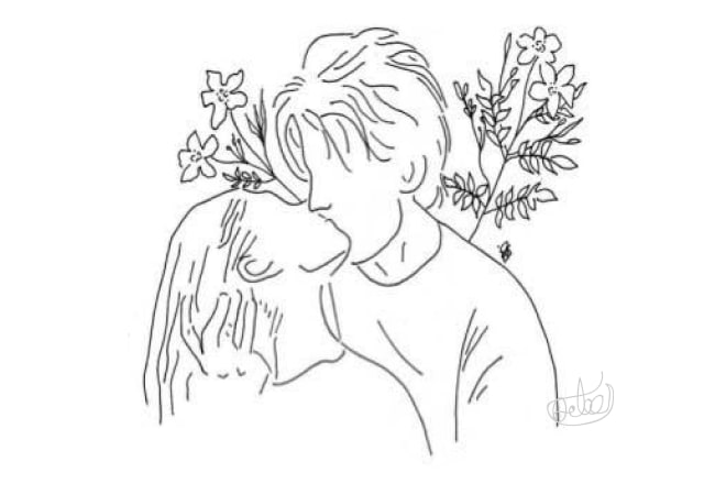 I will draw vector line art illustration in black and white