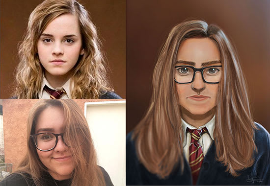 I will draw you as a harry potter character