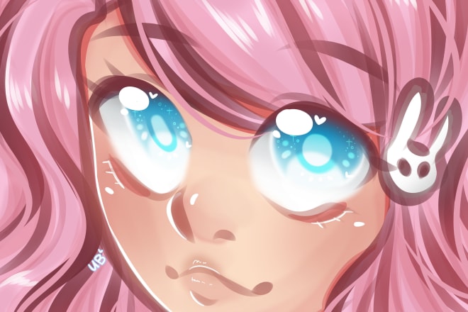 I will draw your character in my anime art style